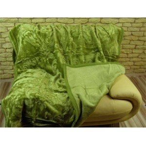 Teplé Španělské deky zelené barvy