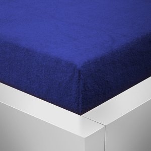 Top textil Prostěradlo Froté do postýlky 70x140 cm tmavě modrá