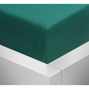 Top textil Prostěradlo Jersey Basic 140x200 cm Barva: tmavě zelená