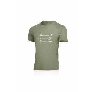 Lasting pánské merino triko s tiskem AROW zelené Velikost: L pánské triko