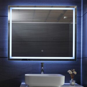 80780 Aquamarin Koupelnové zrcadlo s LED osvětlením, 100 x 80 cm