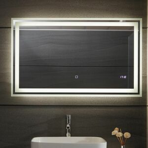 Aquamarin 80790 Aquamarin Koupelnové zrcadlo s LED osvětlením, 100 x 60 cm