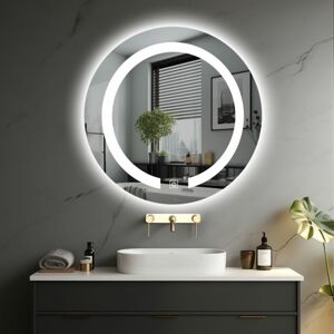 IREDA Koupelnové zrcadlo s LED osvětlením, kulaté, 70 cm DF92021