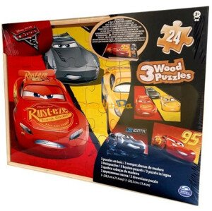 Disney Cars dřevěné puzzle 24 dílků