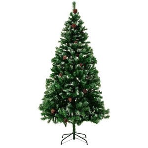 Goleto Umělý vánoční stromeček zasněžený se šiškami 180 cm