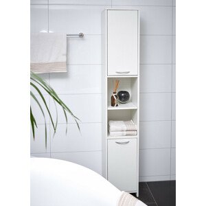 Goleto Koupelnová vysoká skříňka 185 x 30 x 30 cm | bílá